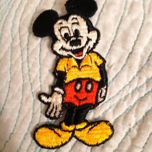 Vintage mickey mouse embroidered patch